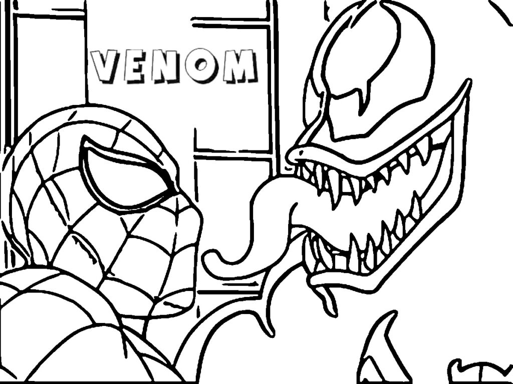 Ausmalbilder Venom. 12 Einzigartige Superheld mit Marvel