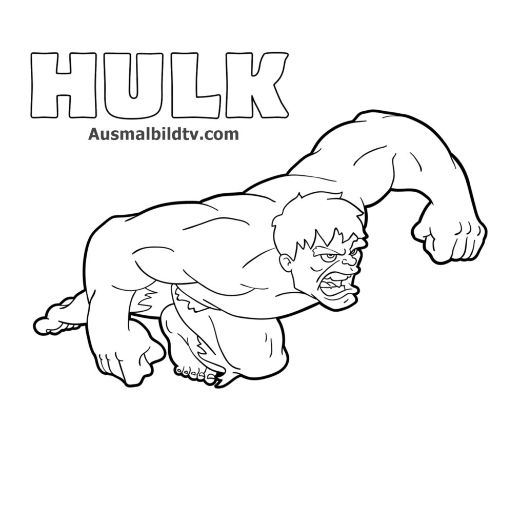 Ausmalbilder Hulk - Malvorlagen Kostenlos zum Ausdrucken