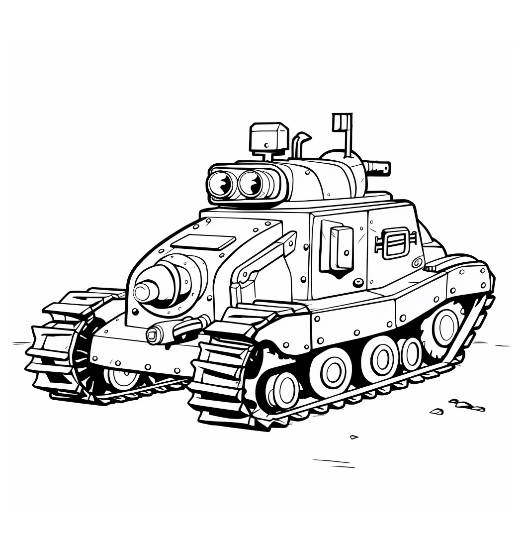Historische Weltkrieg Zweiter Panzer Malvorlagen für Kinder