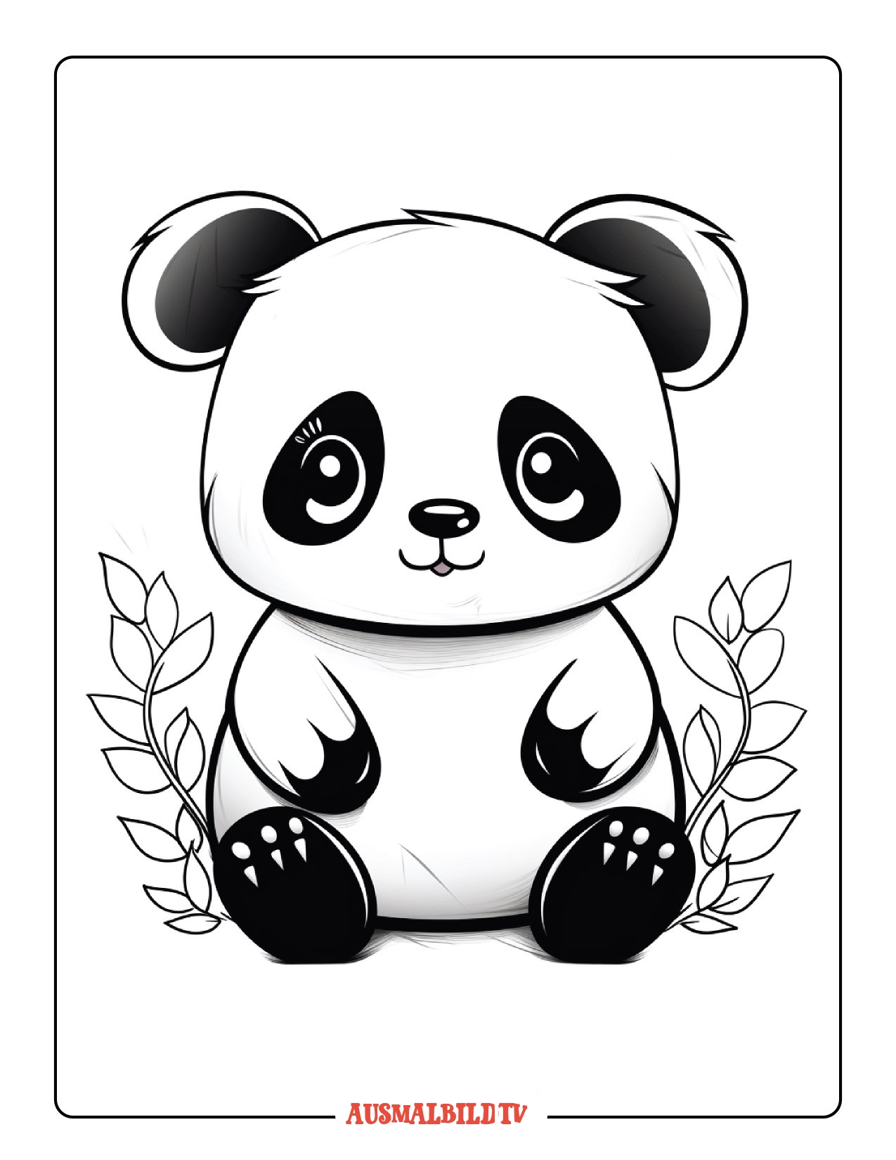 Süßer Panda Ausmalbilder zum Ausdrucken - Tiere