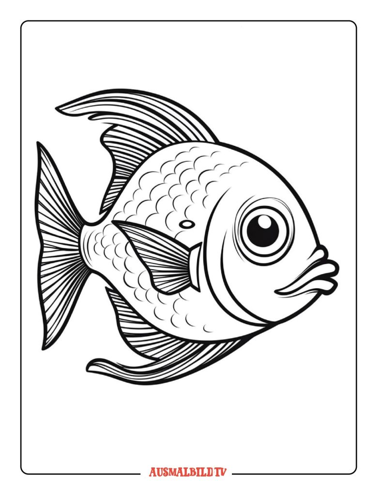Ausmalbild - Fisch zum Ausdrucken und Herunterladen