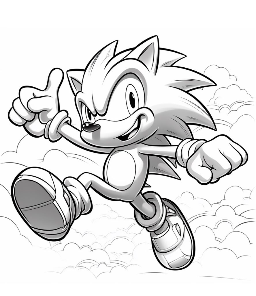 Ausmalbilder Sonic. Malvorlagen Sonic the Hedgehog SEGA - Drucken