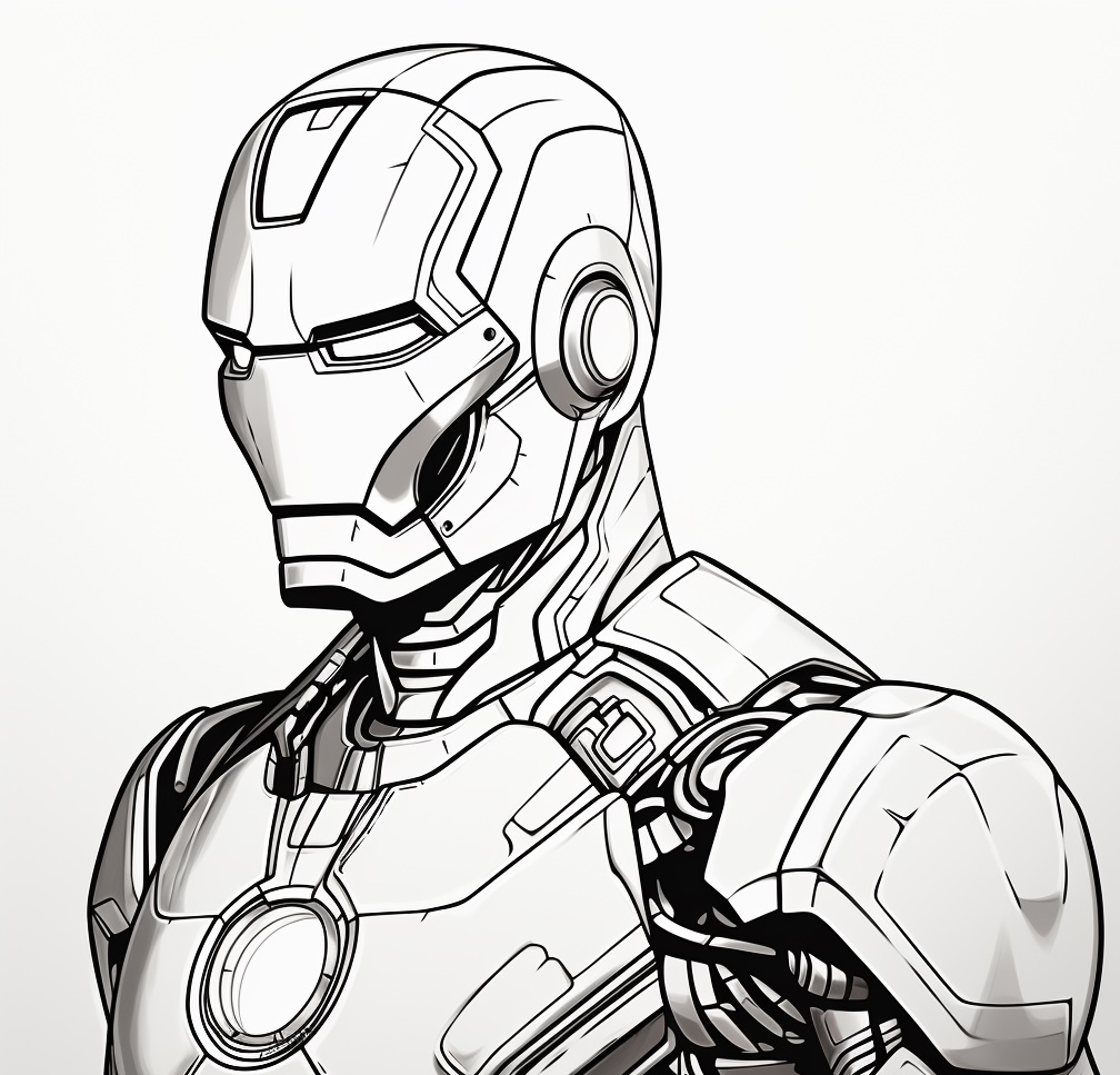 Ausmalbild Iron Man zum Ausdrucken