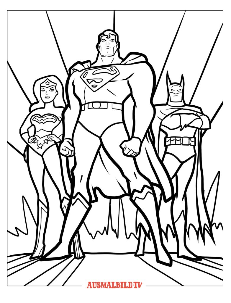 Ausmalbild Superman von Marvel Sammlung