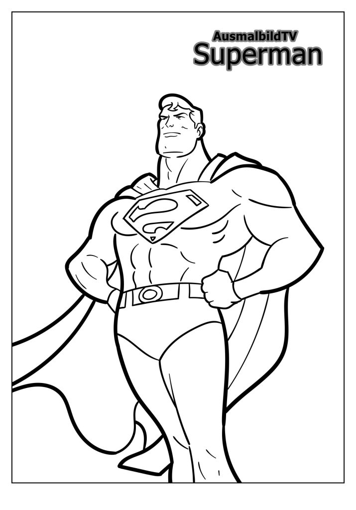 Ausmalbilder Superman - 9 Stück, Kostenlos in PDF