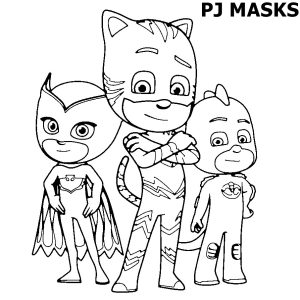 Ausmalbild Pj Masks von Disney Bilder für Jungs